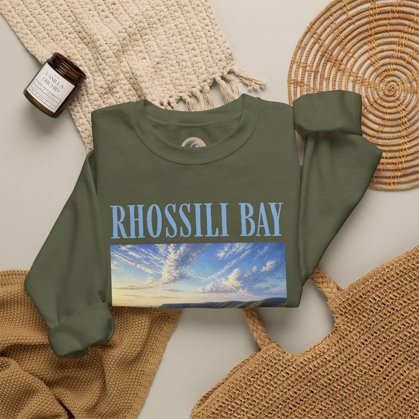 Rhossili Bay Scenic Crewneck Sweatshirt