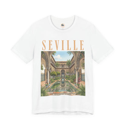 Seville Courtyard Tee — Vintage Andalusian Travel T‑Shirt