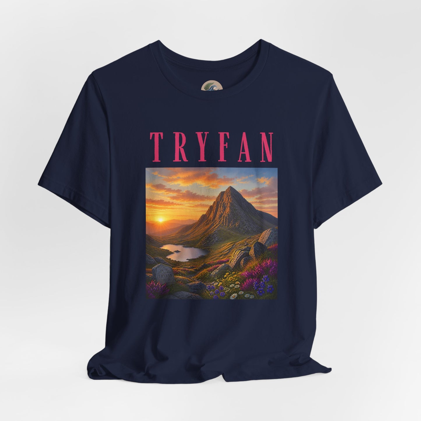Tryfan Mountain Tee — Scenic Sunset Landscape T‑Shirt