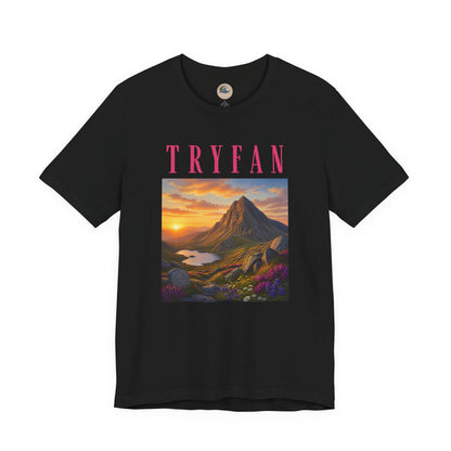 Tryfan Mountain Tee — Scenic Sunset Landscape T‑Shirt