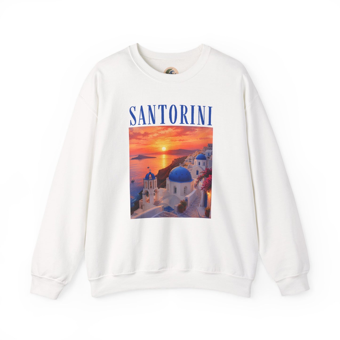Santorini Sunset Sweatshirt — Greek Island Travel Crewneck