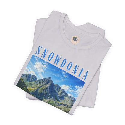 Glyderau Landscape T‑Shirt – Scenic 'SNOWDONIA' Mountain Graphic Tee