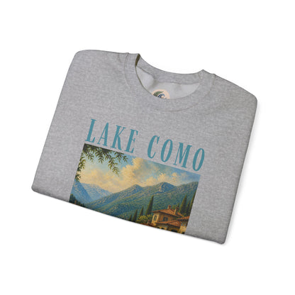 Lake Como Vintage Crewneck Sweatshirt — Scenic Italian Lake Graphic