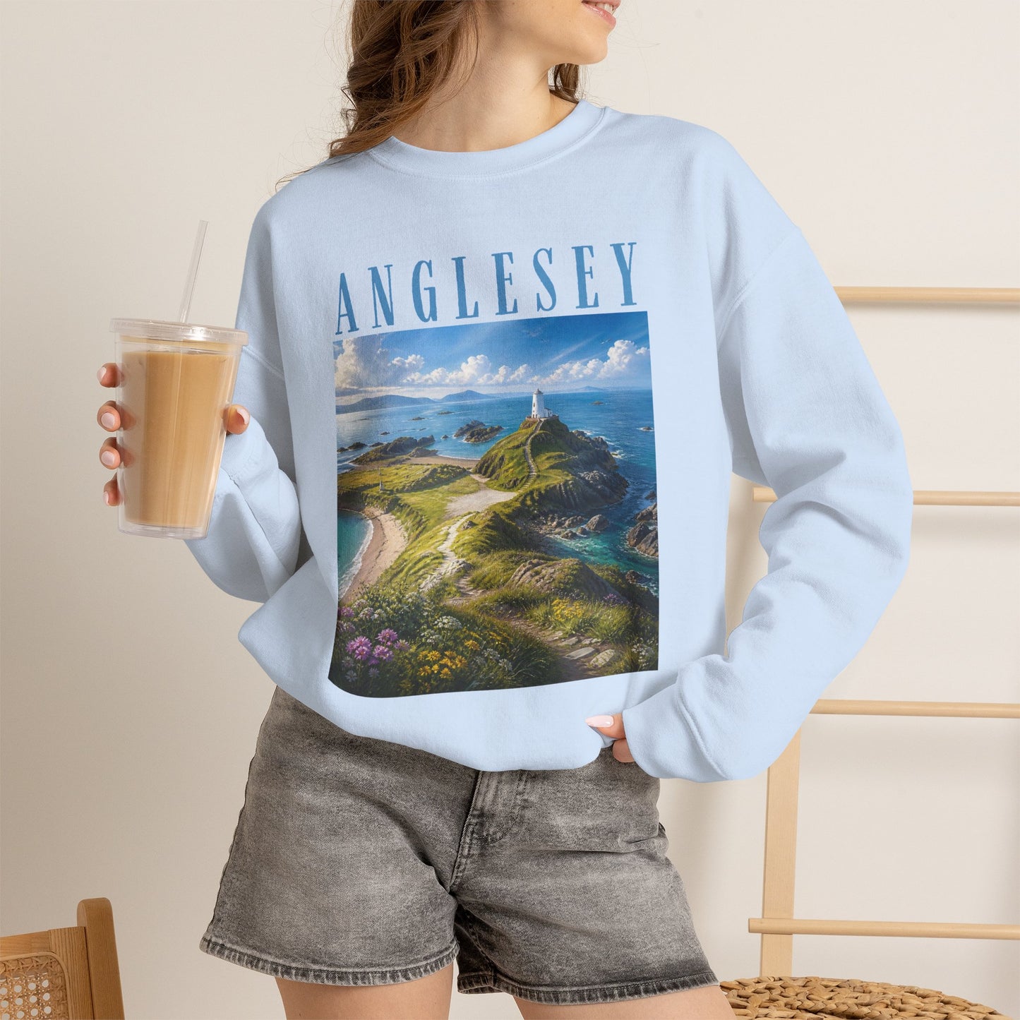 Anglesey Scenic Sweatshirt — Coastal Landscape Crewneck