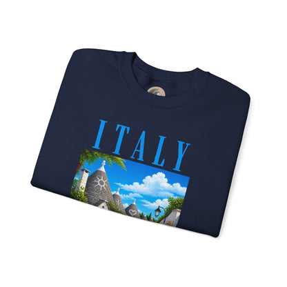 Italy Alberobello Scenic Sweatshirt — Trulli Village Travel Crewneck