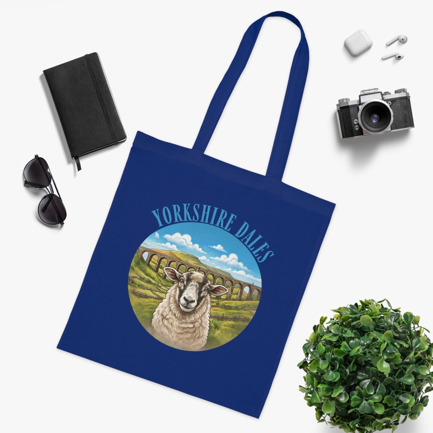 Yorkshire Dales Tote Bag – Scenic Sheep Cotton Tote for Country Lovers