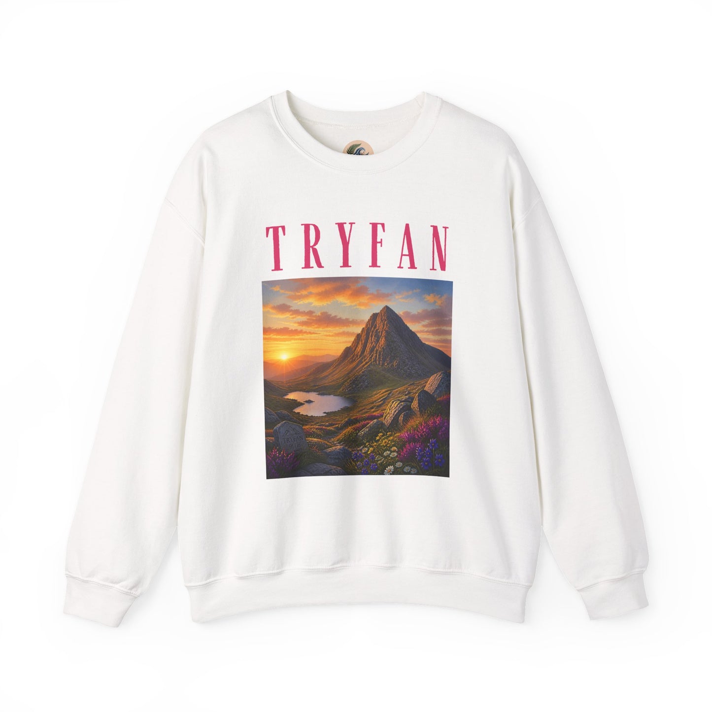Tryfan Mountain Sweatshirt — Scenic Snowdonia Sunset Landscape Crewneck