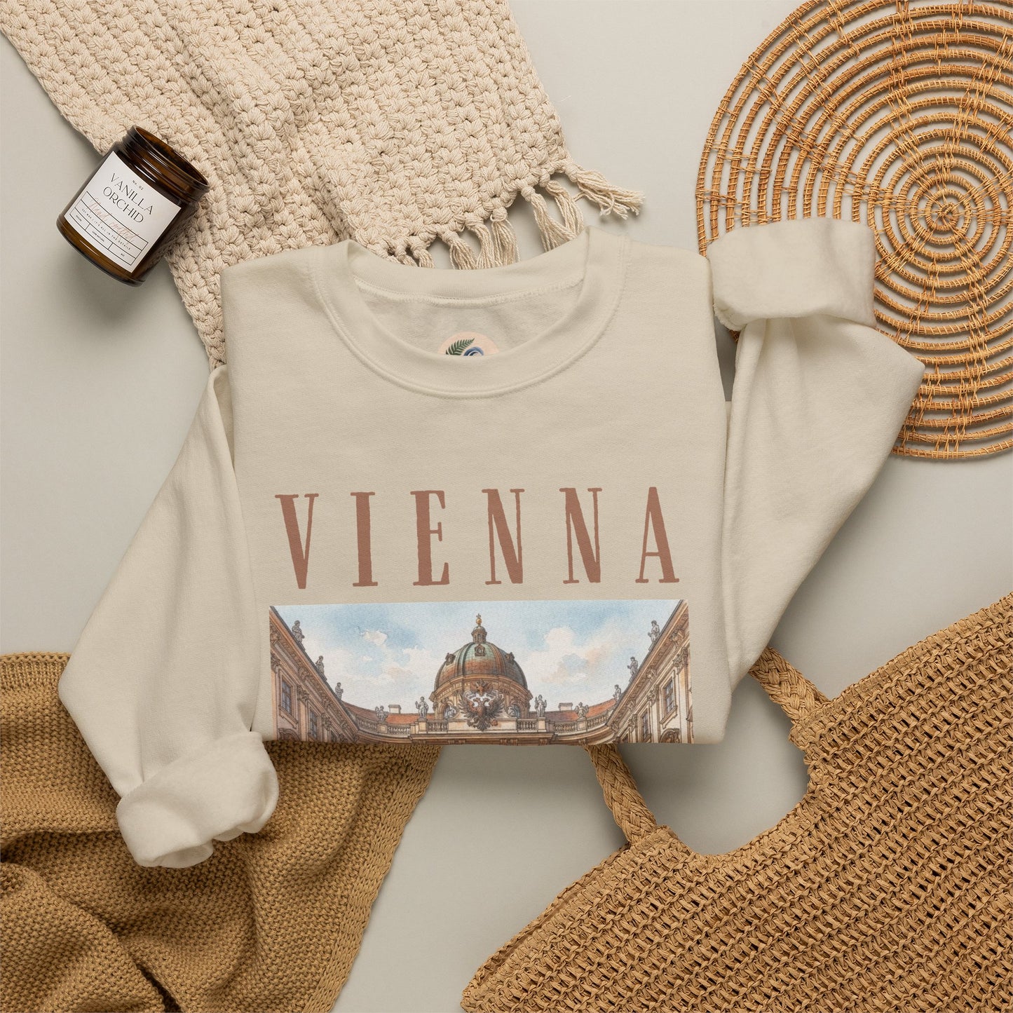 Vienna Palace Crewneck Sweatshirt — Vintage Vienna Travel Sweatshirt
