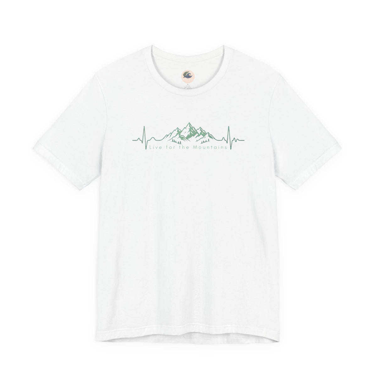 Mountain Heartbeat T‑Shirt — Heartbeat EKG Mountains Graphic Tee