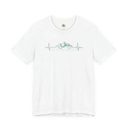 Mountain Heartbeat T‑Shirt — Heartbeat EKG Mountains Graphic Tee