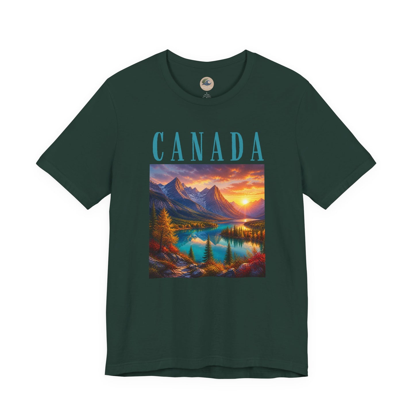 Canada Banff Scenic Mountain Tee — Sunrise Lake Landscape T‑Shirt