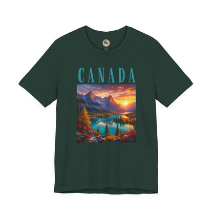 Canada Banff Scenic Mountain Tee — Sunrise Lake Landscape T‑Shirt