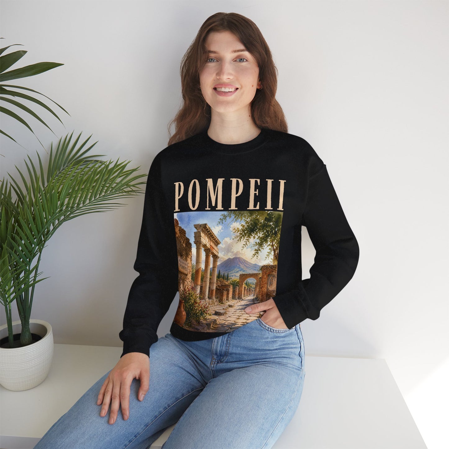Pompeii Ruins Vintage Crewneck Sweatshirt