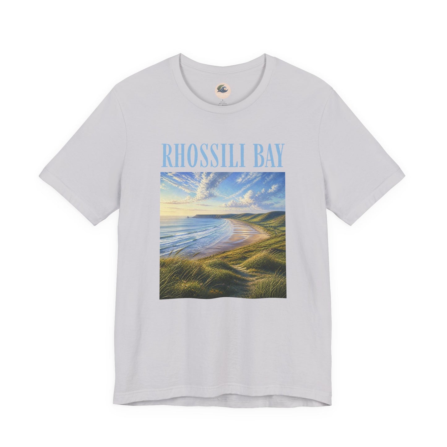 Rhossili Bay Scenic Tee — Coastal Landscape Graphic T-Shirt