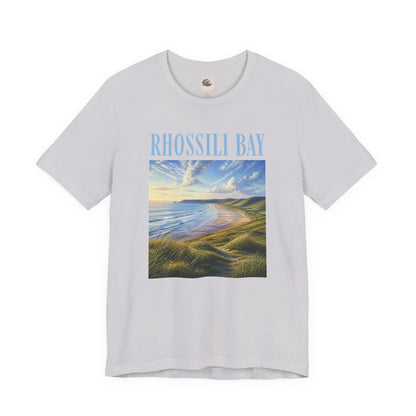 Rhossili Bay Scenic Tee — Coastal Landscape Graphic T-Shirt