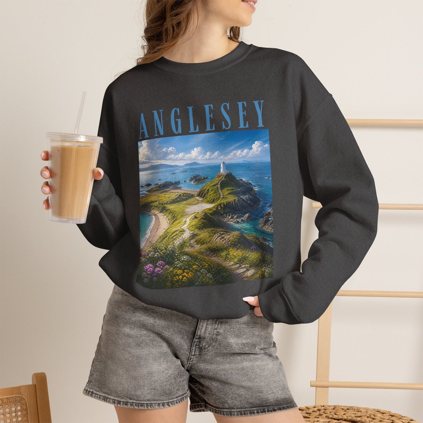 Anglesey Scenic Sweatshirt — Coastal Landscape Crewneck