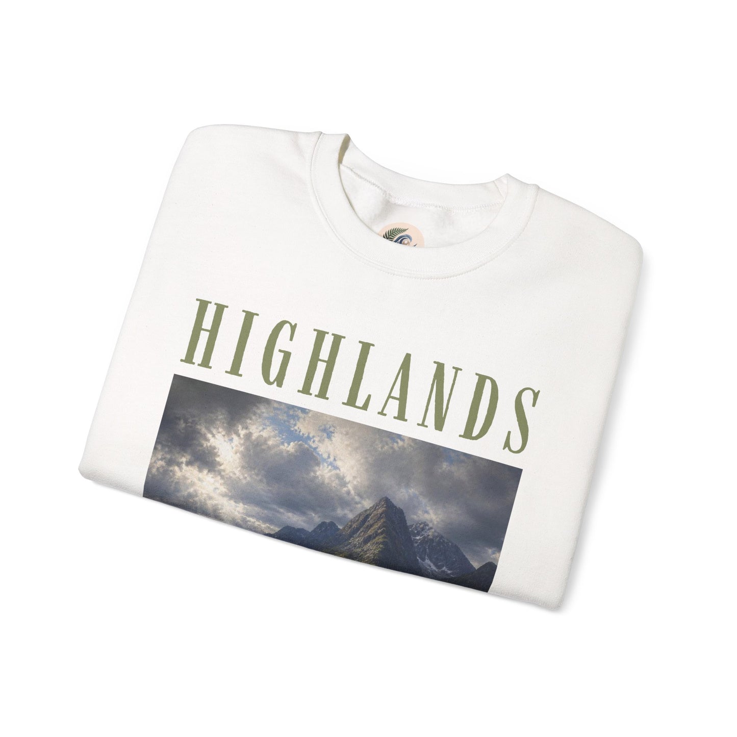 Highlands Scenic Crewneck Sweatshirt — Mountain Landscape Pullover