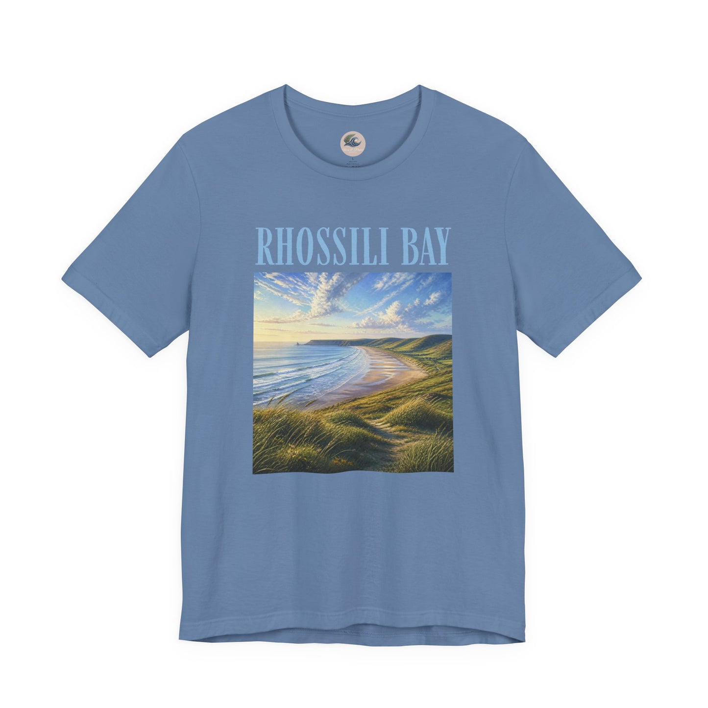 Rhossili Bay Scenic Tee — Coastal Landscape Graphic T-Shirt