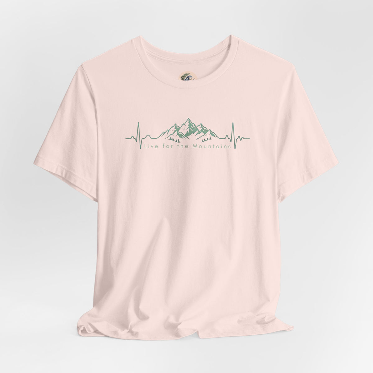 Mountain Heartbeat T‑Shirt — Heartbeat EKG Mountains Graphic Tee