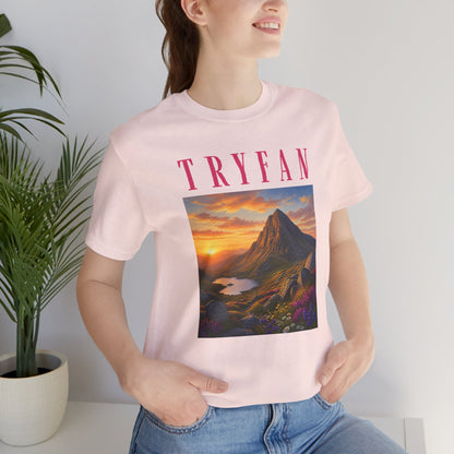 Tryfan Mountain Tee — Scenic Sunset Landscape T‑Shirt