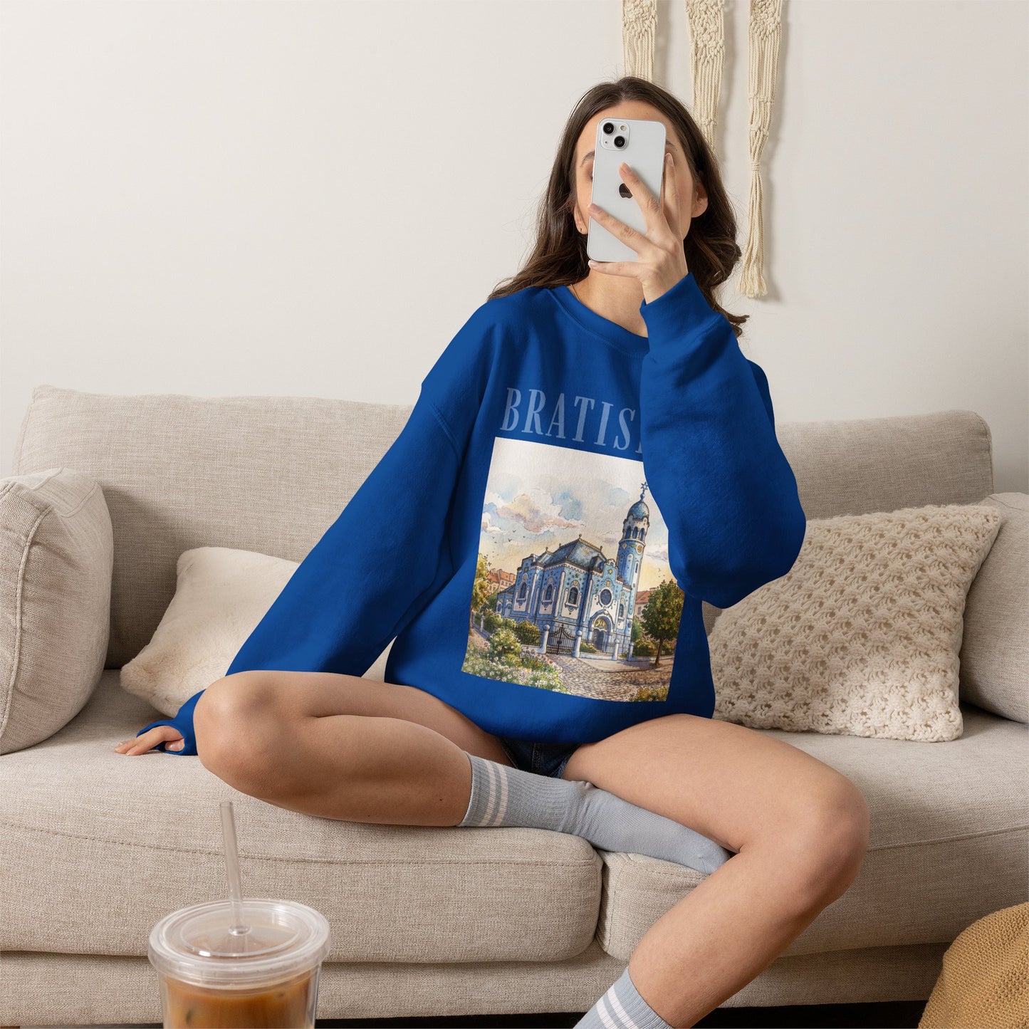 Bratislava Scenic Crewneck Sweatshirt – Vintage Cityscape Graphic