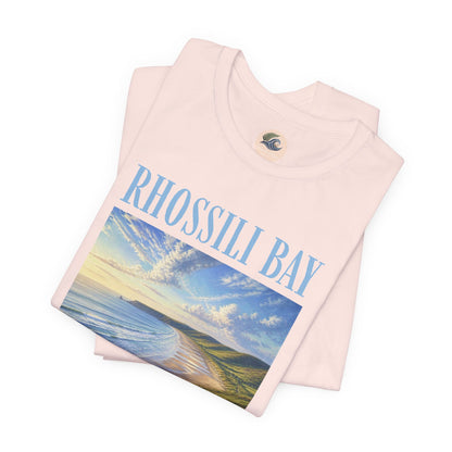 Rhossili Bay Scenic Tee — Coastal Landscape Graphic T-Shirt