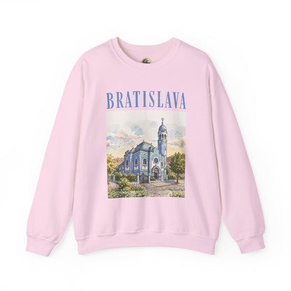 Bratislava Scenic Crewneck Sweatshirt – Vintage Cityscape Graphic