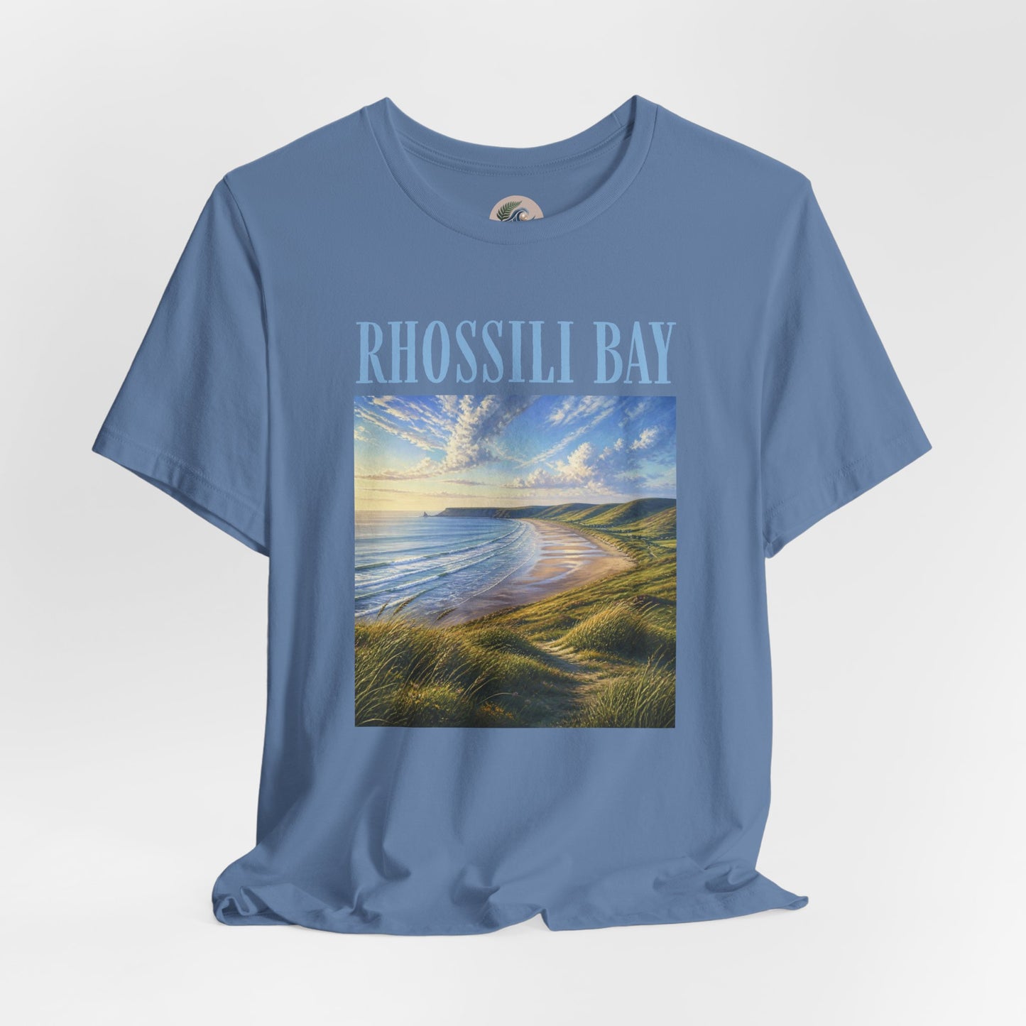 Rhossili Bay Scenic Tee — Coastal Landscape Graphic T-Shirt