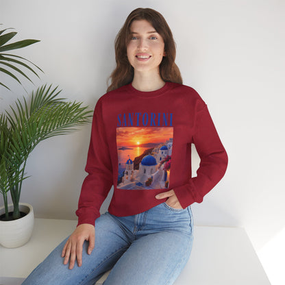 Santorini Sunset Sweatshirt — Greek Island Travel Crewneck