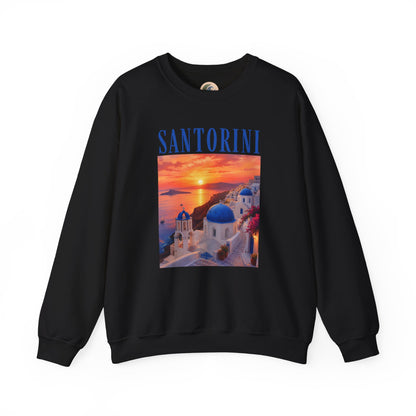 Santorini Sunset Sweatshirt — Greek Island Travel Crewneck