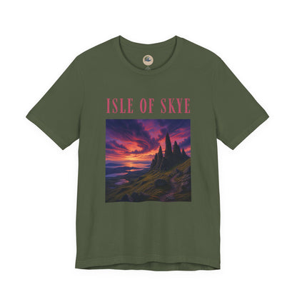 Isle of Skye Scenic Tee — Sunset Landscape Graphic T-Shirt