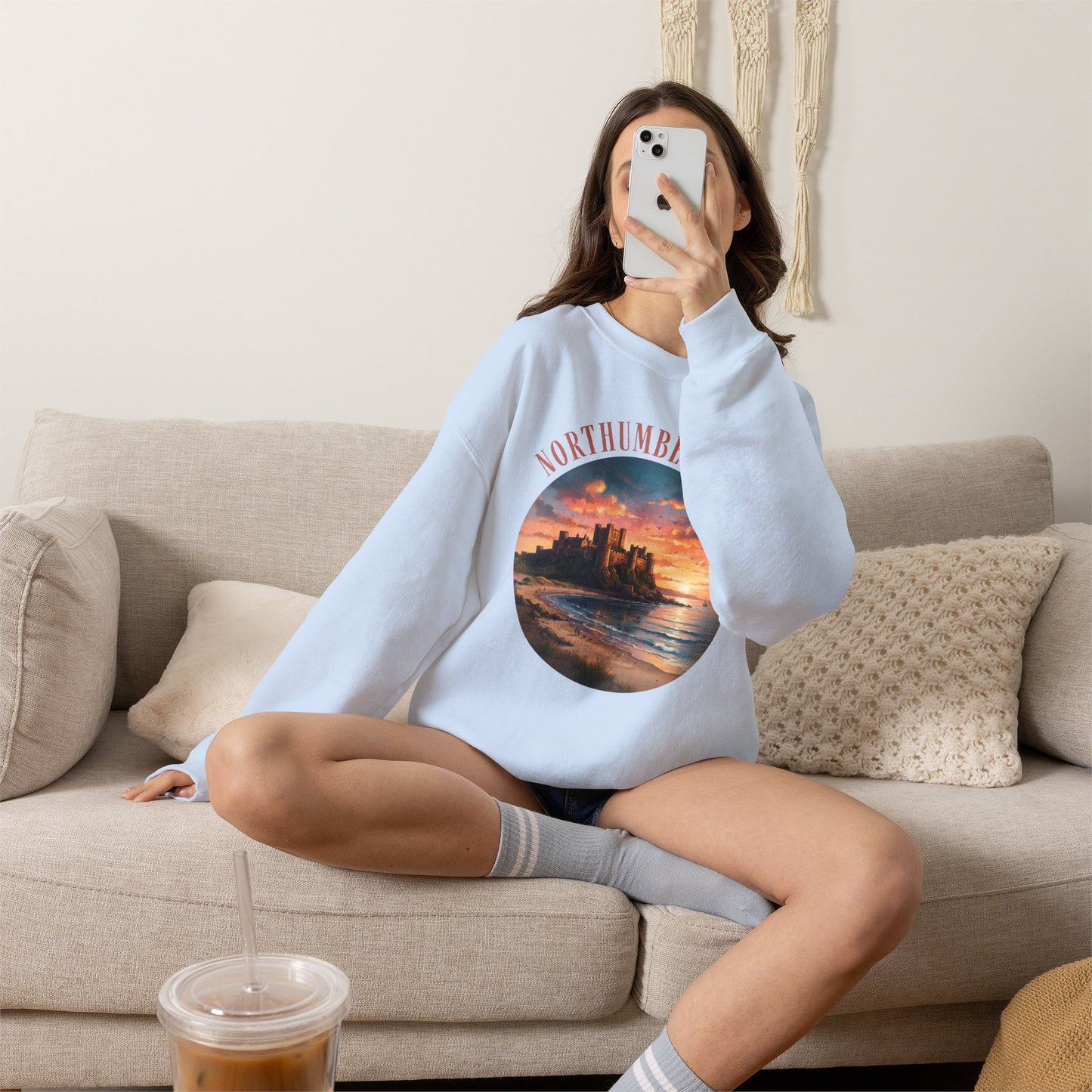 Northumberland Castle Sweatshirt — Scenic Sunset Crewneck