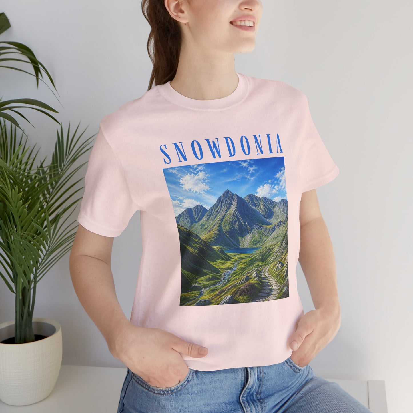 Glyderau Landscape T‑Shirt – Scenic 'SNOWDONIA' Mountain Graphic Tee