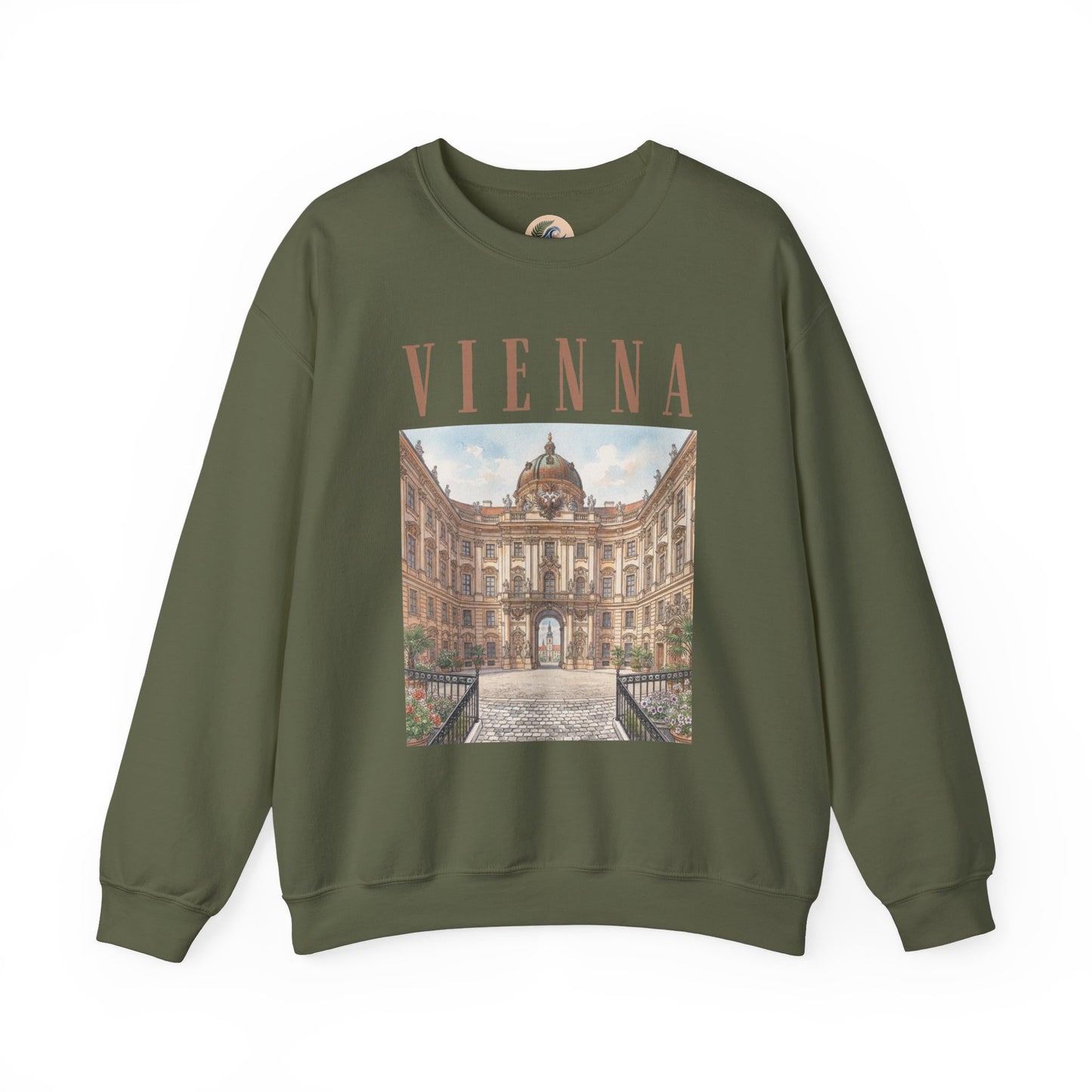 Vienna Palace Crewneck Sweatshirt — Vintage Vienna Travel Sweatshirt