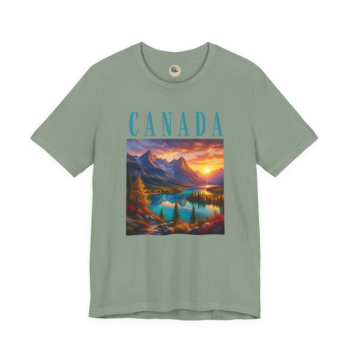 Canada Banff Scenic Mountain Tee — Sunrise Lake Landscape T‑Shirt