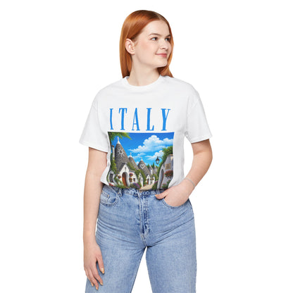 Italy Travel T‑Shirt — Vintage Alberobello Trulli Village Tee