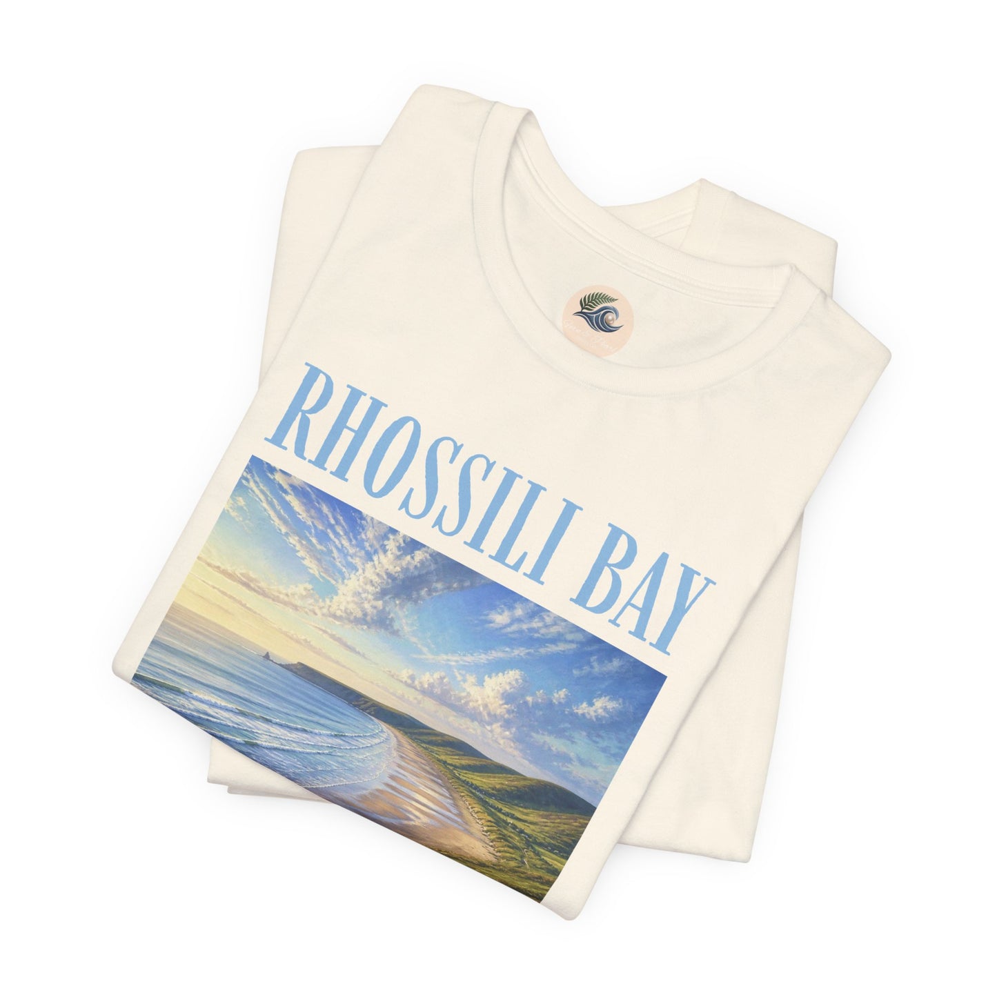 Rhossili Bay Scenic Tee — Coastal Landscape Graphic T-Shirt