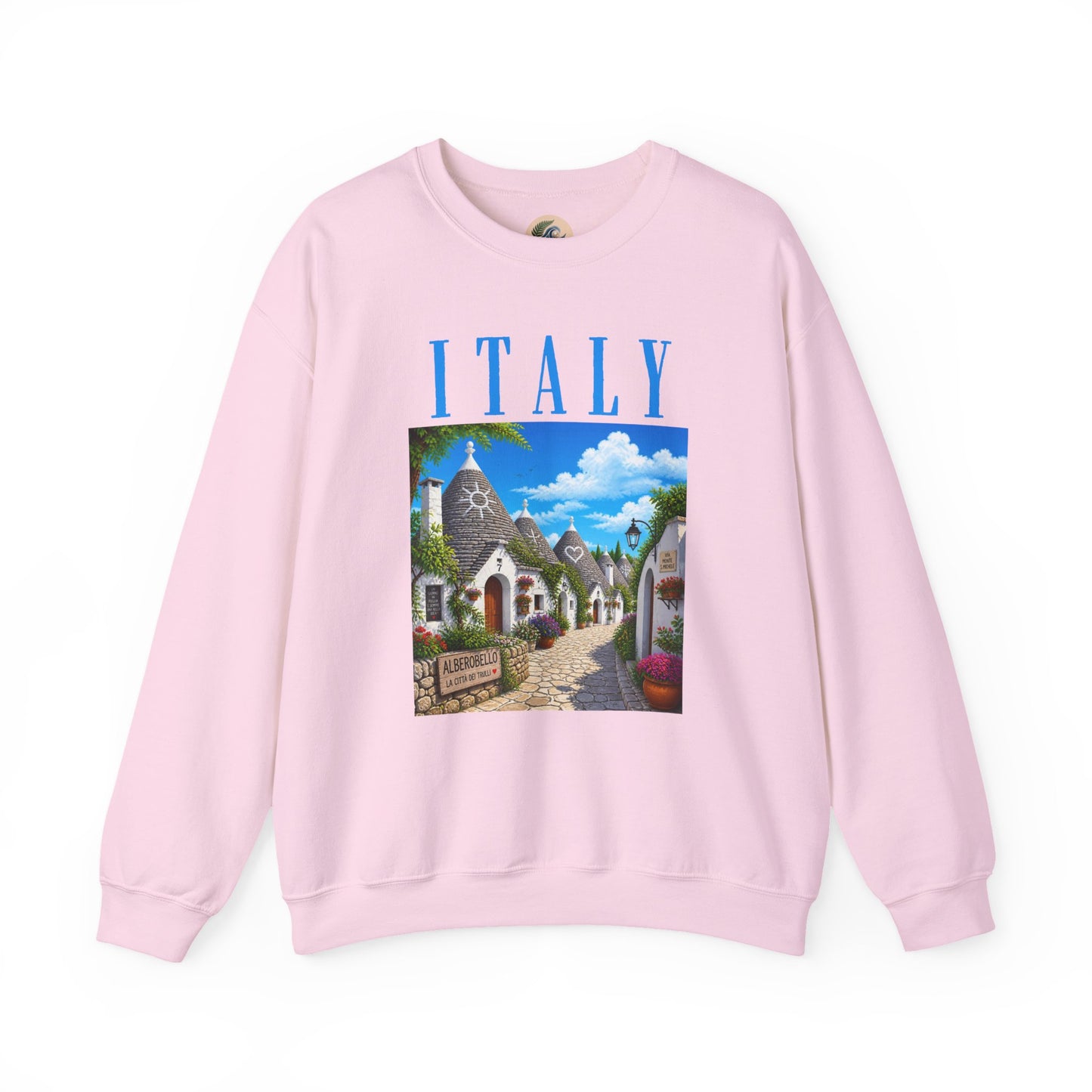 Italy Alberobello Scenic Sweatshirt — Trulli Village Travel Crewneck