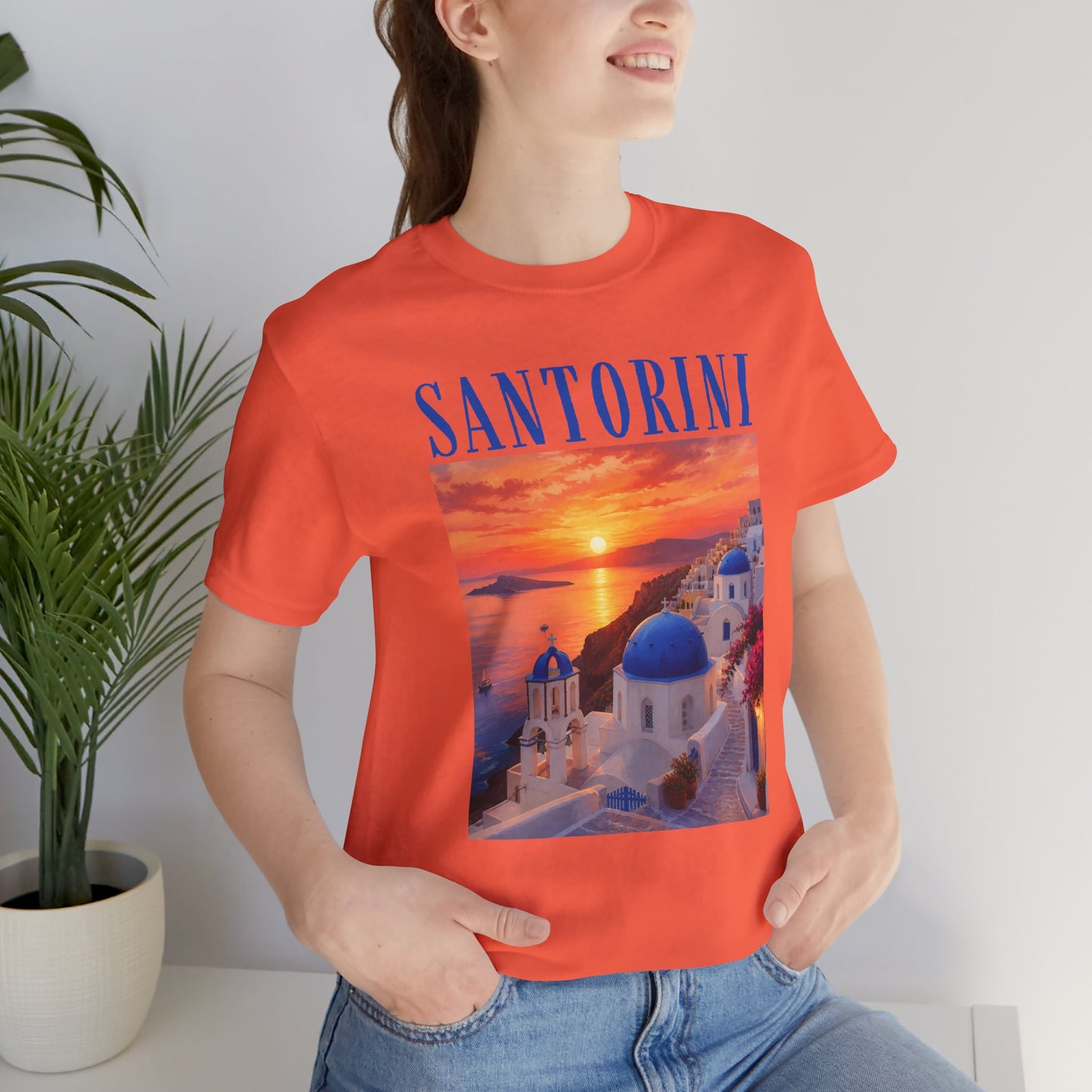 Santorini Sunset Tee — Greek Island Travel T‑Shirt