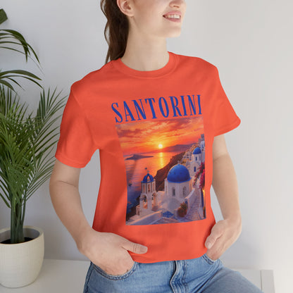 Santorini Sunset Tee — Greek Island Travel T‑Shirt