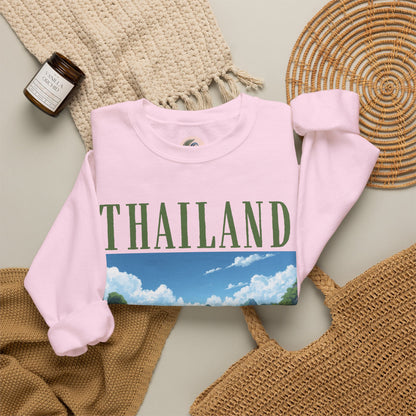 Thailand Scenic Crewneck Sweatshirt — Tropical Island Graphic Pullover