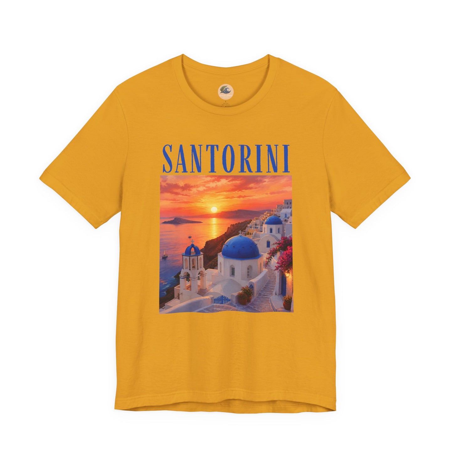 Santorini Sunset Tee — Greek Island Travel T‑Shirt
