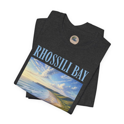 Rhossili Bay Scenic Tee — Coastal Landscape Graphic T-Shirt