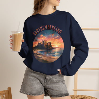 Northumberland Castle Sweatshirt — Scenic Sunset Crewneck