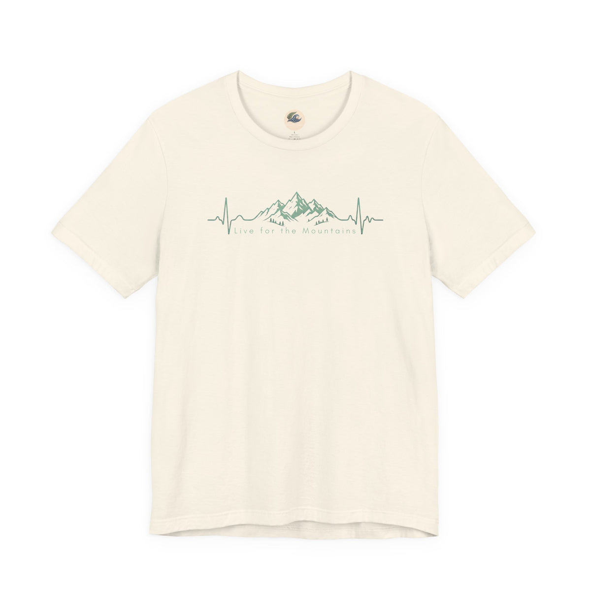 Mountain Heartbeat T‑Shirt — Heartbeat EKG Mountains Graphic Tee