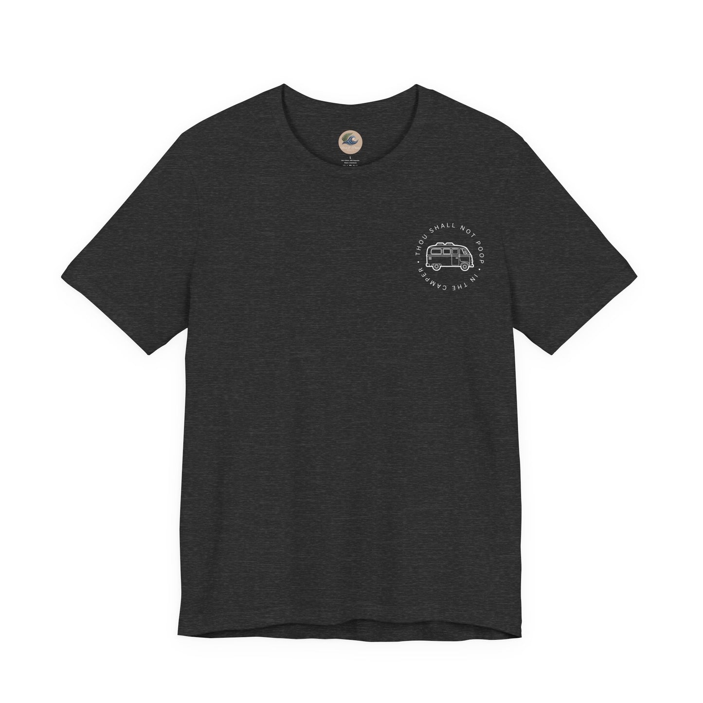 Vintage Camper Poop Graphic Tee — 'Adventure Awaits' Pocket T-Shirt
