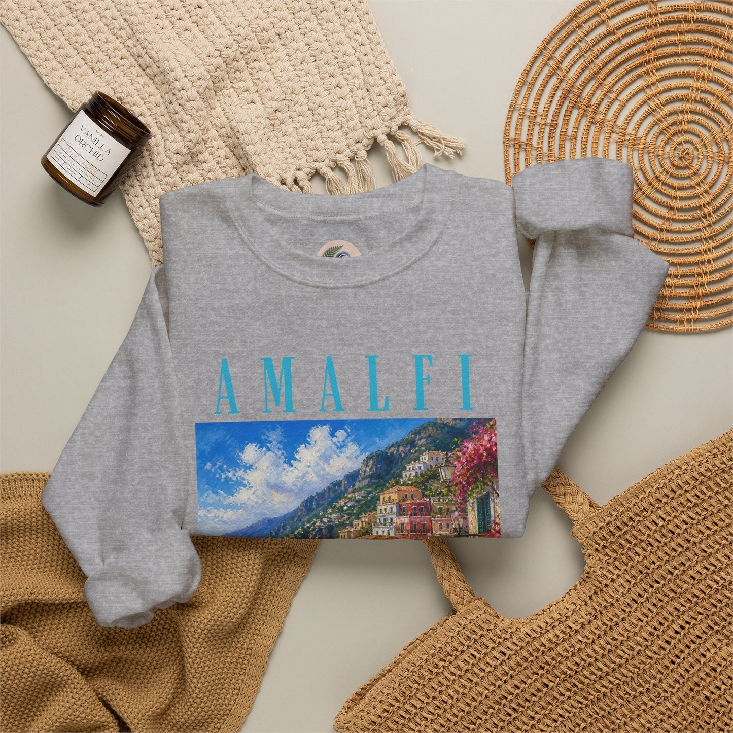 Amalfi Coast Scenic Crewneck Sweatshirt