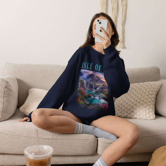 Isle of Skye Scenic Crewneck Sweatshirt — Scottish Landscape Graphic Sweatshirt