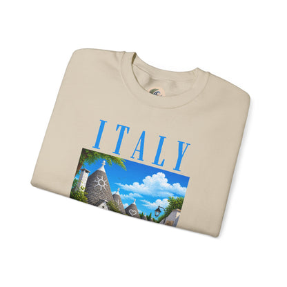 Italy Alberobello Scenic Sweatshirt — Trulli Village Travel Crewneck