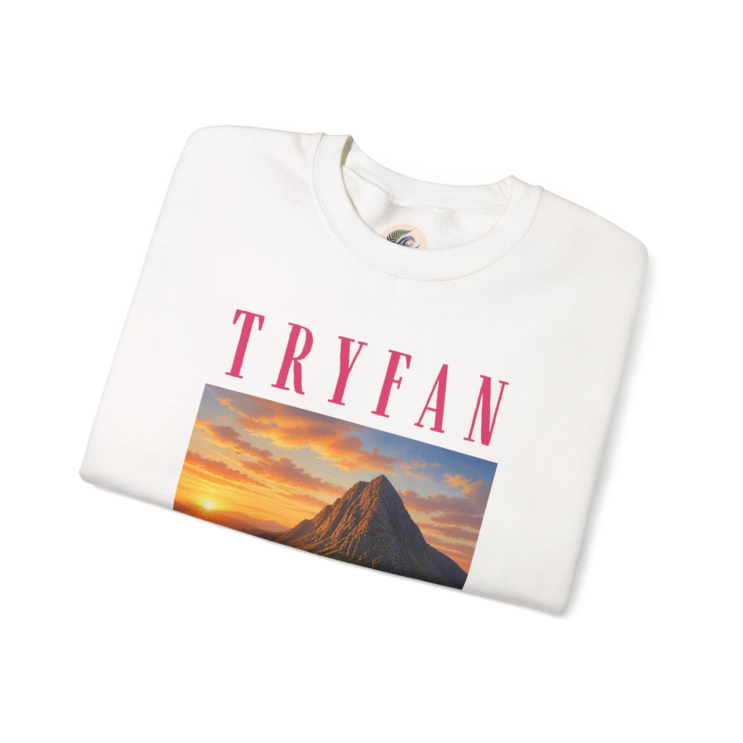 Tryfan Mountain Sweatshirt — Scenic Snowdonia Sunset Landscape Crewneck